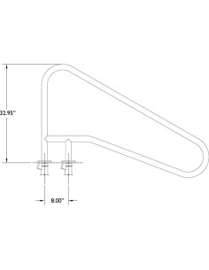 Barandilla de piscina S.R. Smith DMS-102A acero inoxidable 137 cm 2