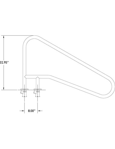 Barandilla de piscina S.R. Smith DMS-102A acero inoxidable 137 cm
