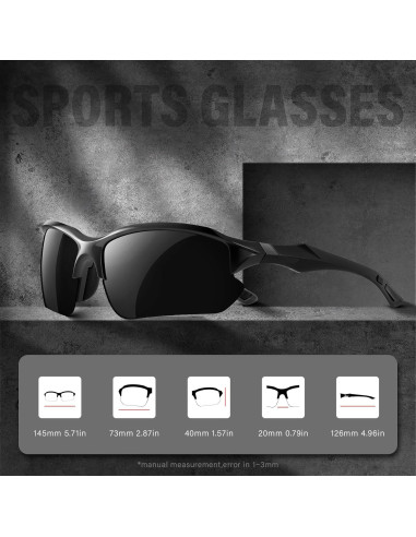 Gafas de sol deportivas DioKiw 3pack UV ciclismo running