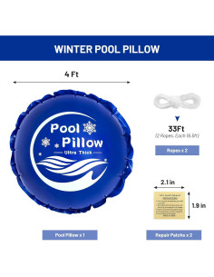 Cojín de Aire para Piscina Ranwin 4x4ft PVC 0.4mm Invierno 2