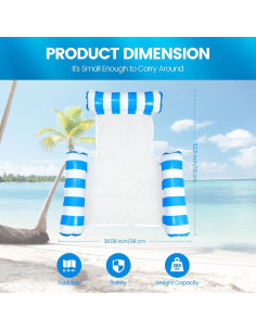 2 Flotadores Inflables TIWISSES 4 en 1 para Piscina Azul/Verde 2