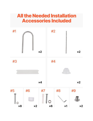 Escalera de piscina VEVOR 4 pasos acero inoxidable 120 kg