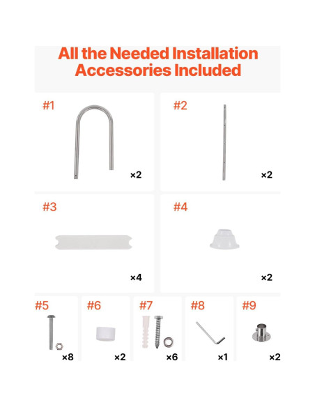 Escalera de piscina VEVOR 4 pasos acero inoxidable 120 kg