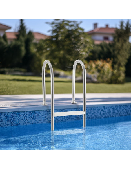 Escalera de piscina VEVOR 4 pasos acero inoxidable 120 kg