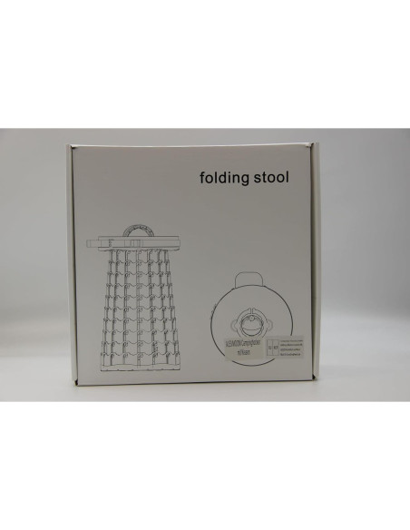 Taburete Plegable ALEVMOOM 2024 Negro Ajustable 50cm 1000lbs