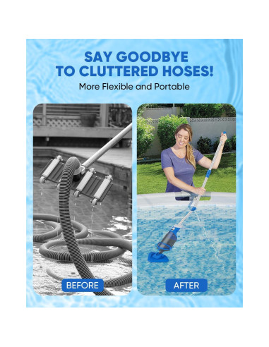 Aspiradora de piscina inalámbrica Teguy PCT403T 70L/min