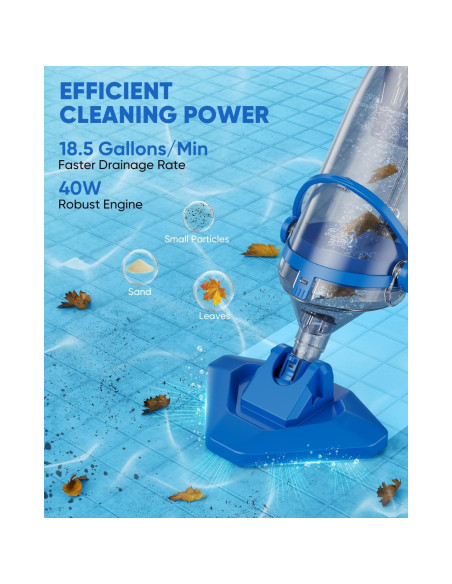 Aspiradora de piscina inalámbrica Teguy PCT403T 70L/min