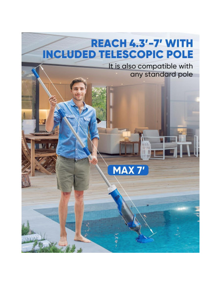 Aspiradora de piscina inalámbrica Teguy PCT403T 70L/min