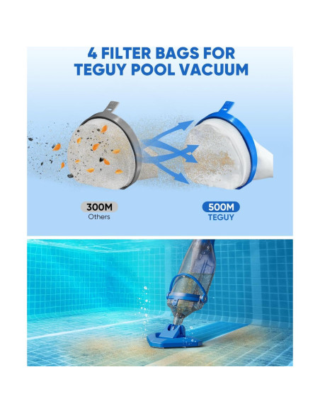 Aspiradora de piscina inalámbrica Teguy PCT403T 70L/min