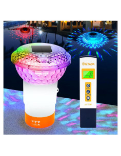 Flotador de Cloro Solar y Medidor Digital de pH para Piscinas