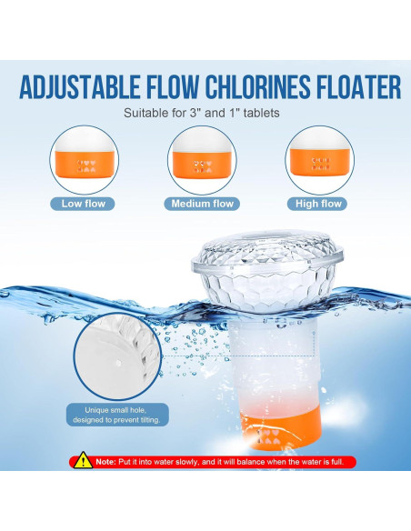 Flotador de Cloro Solar y Medidor Digital de pH para Piscinas
