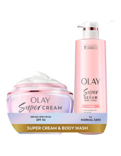 Crema Super Olay SPF 30 (48.2 g) + Gel de Ducha (521.6 g) - Hidratación 24h