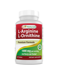L-Arginina L-Ornitina 1000mg Mejores Naturales 120 Tabletas