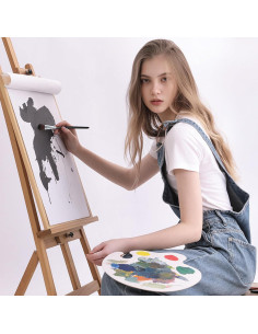 Giantree 10 Brochas de Mopa para Pintura Acrílica - Negro 2