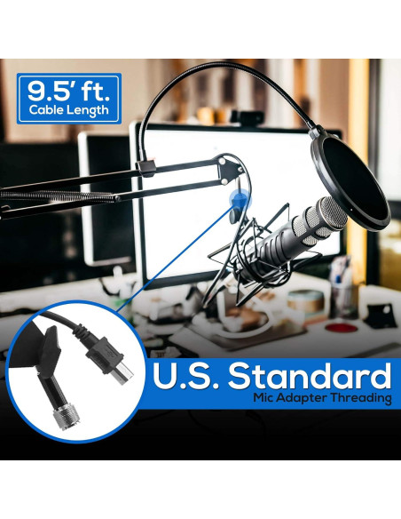 Soporte de Micrófono USB Sound Around PMKSHUSB04 Ajustable