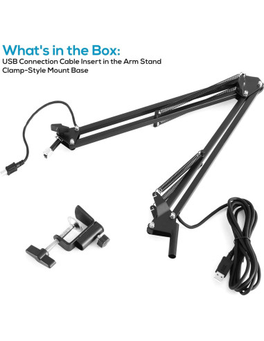 Soporte de Micrófono USB Sound Around PMKSHUSB04 Ajustable