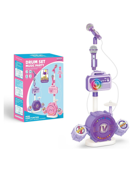 Micrófono de Karaoke Bluetooth para Niños con Soporte Ajustable