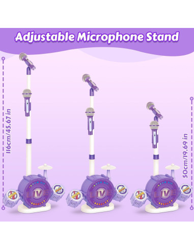 Micrófono de Karaoke Bluetooth para Niños con Soporte Ajustable