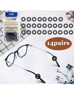14 Pares de Sujetadores Antideslizantes para Gafas - Negro 2