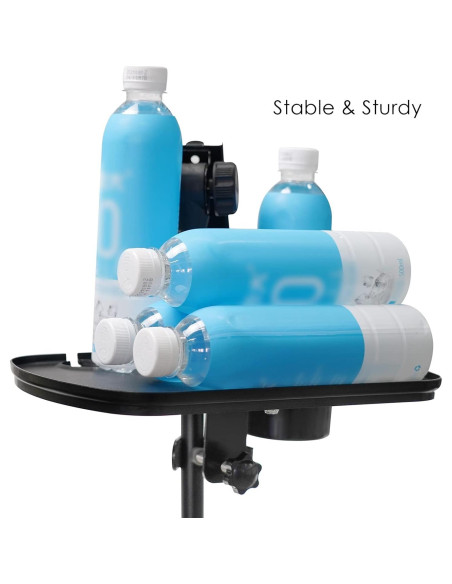 Bandeja Soporte para Micrófono Deluxe - Plástico Negro 26.2x20.5cm