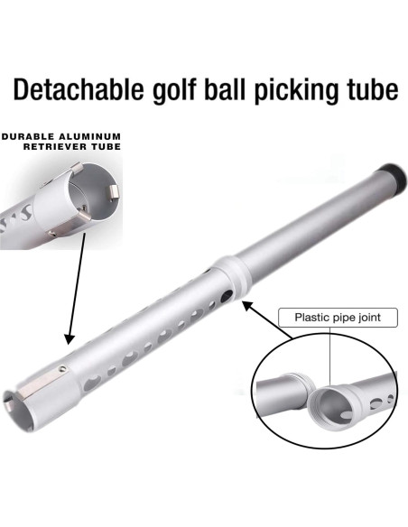 Recogedor de Pelotas de Golf Asyxstar con Polo Telescópico