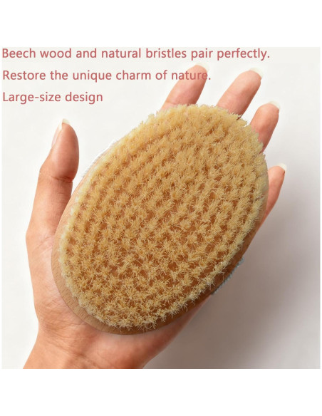 Cepillo Seco Exfoliante EnamelEVO con Cerda de Jabalí Natural