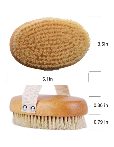 Cepillo Seco Exfoliante EnamelEVO con Cerda de Jabalí Natural