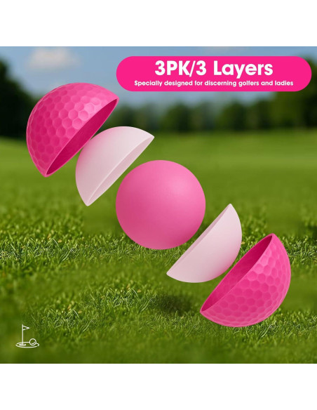 Pelotas de Golf Rosa Fantasma She's Pink - Paquete de 3