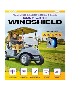 Parabrisas Plegable OMEIPMEO para Golf Cart YAMAHA G29 2007-2016 2