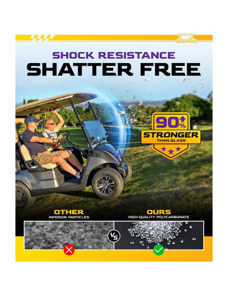 Parabrisas Plegable OMEIPMEO para Golf Cart YAMAHA G29 2007-2016