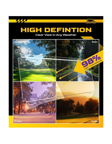 Parabrisas Plegable OMEIPMEO para Golf Cart YAMAHA G29 2007-2016