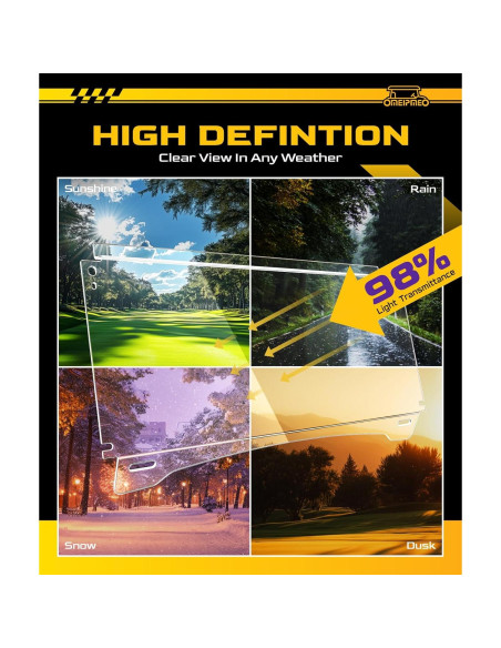 Parabrisas Plegable OMEIPMEO para Golf Cart YAMAHA G29 2007-2016