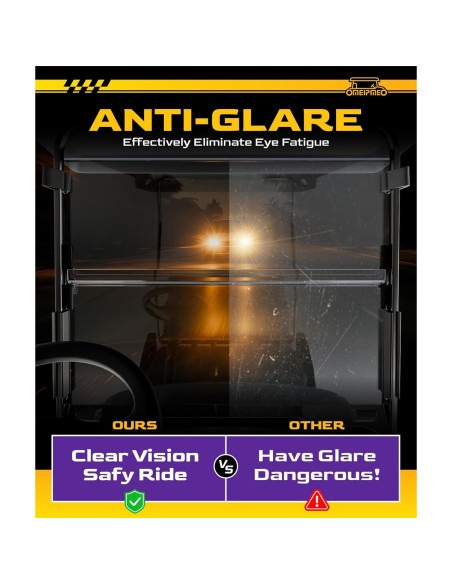 Parabrisas Plegable OMEIPMEO para Golf Cart YAMAHA G29 2007-2016