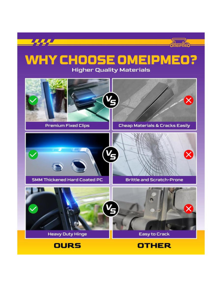 Parabrisas Plegable OMEIPMEO para Golf Cart YAMAHA G29 2007-2016