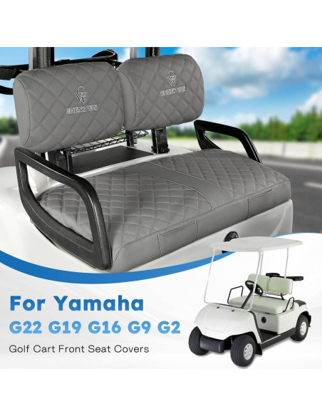 Cubiertas de Asiento Frontal Yamaha G22 G19 G16 G9 G2 - Gris Oscuro