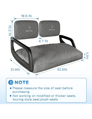 Cubiertas de Asiento Frontal Yamaha G22 G19 G16 G9 G2 - Gris Oscuro
