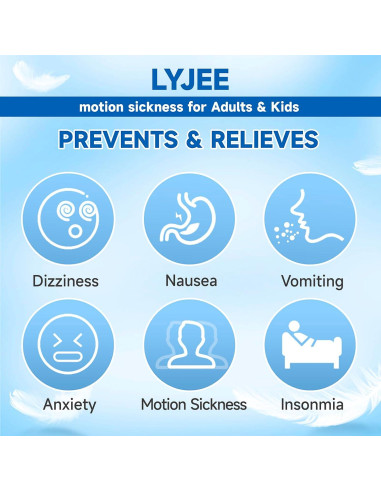 Pulseras Antináuseas LYJEE para Adultos y Niños - Alivio Natural