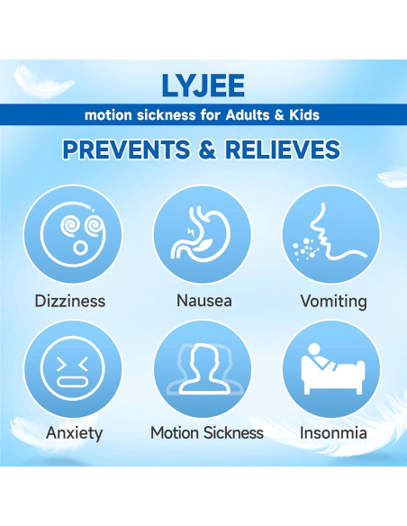 Pulseras Antináuseas LYJEE para Adultos y Niños - Alivio Natural