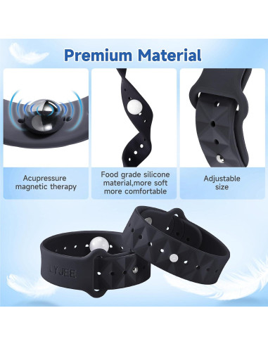 Pulseras Antináuseas LYJEE para Adultos y Niños - Alivio Natural