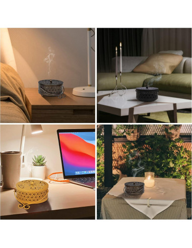 Soporte para Espirales de Mosquitos MyLifeUNIT 2 Piezas Negro