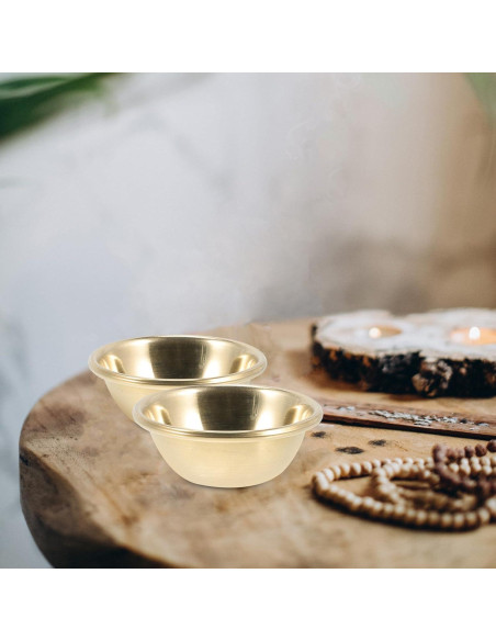 Tazón de Incienso de Meditación FOMIYES Dorado 6.2cm