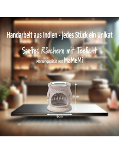 Quemador de Incienso de Esteatita MaMeMi 8.49 cm Hecho a Mano 2