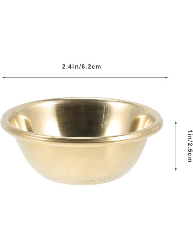 Tazón de Incienso de Meditación FOMIYES Dorado 6.2cm