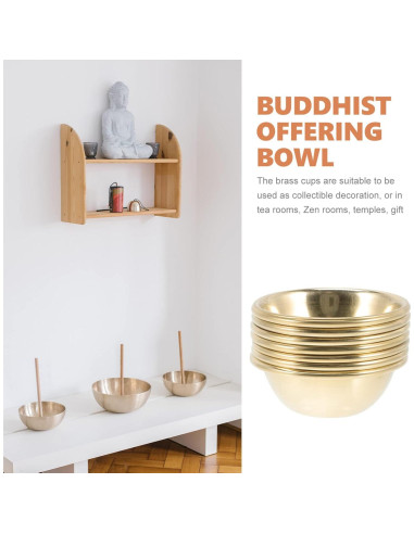 Tazón de Incienso de Meditación FOMIYES Dorado 6.2cm