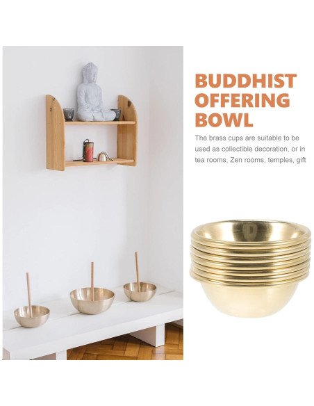 Tazón de Incienso de Meditación FOMIYES Dorado 6.2cm