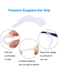 Sujetadores de Gafas Hishelf 12 Pares Silicona Antideslizante 2