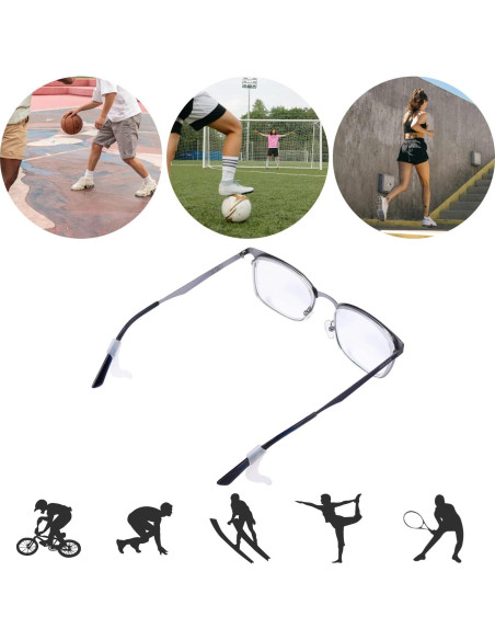 Sujetadores de Gafas Hishelf 12 Pares Silicona Antideslizante
