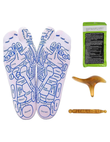 Conjunto de Calcetines de Reflexología TingHong con Herramientas