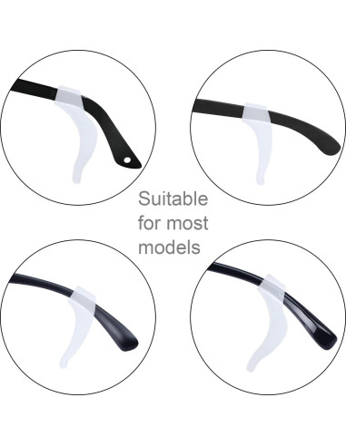 Sujetadores de Gafas Hishelf 12 Pares Silicona Antideslizante