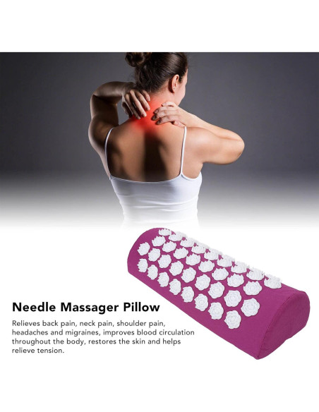 Cojín Masajeador Ergonómico JTLB para Cuello y Espalda - Alivio de Dolores